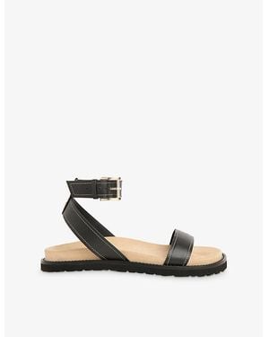 Whistles Ottie Flat Leather Sandals - Black