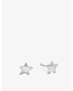Monica Vinader Star Sterling- Stud Earrings - White