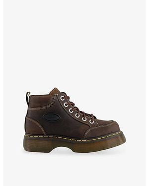 Dr. Martens Buzz 6-Eye Leather Boots - Brown