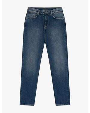 BOGGI Straight Regular-Fit Stretch-Denim Jeans - Blue