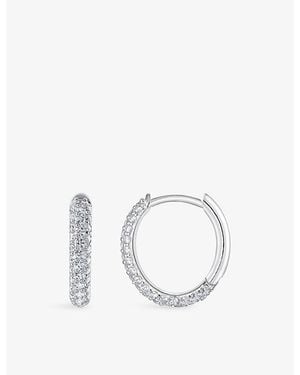 Thomas Sabo Pavé Sterling Hoop Earrings - White