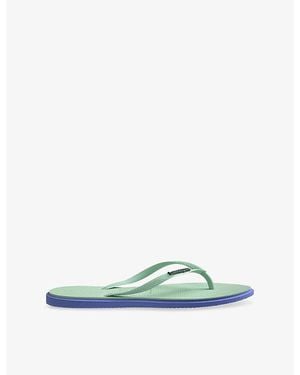 Havaianas Slim Point Rubber Flip Flops - Green