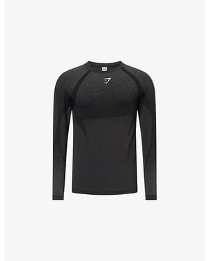 GYMSHARK Shadow Muscle-Fit Stretch-Woventop - Black