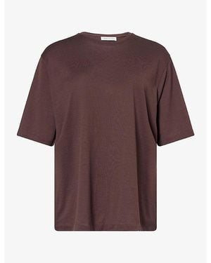 Frankie Shop Harper Cotton-Jersey T-Shirt - Purple