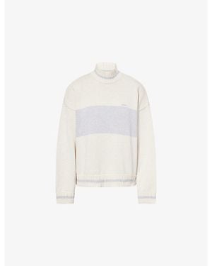 Sisters & Seekers High-Neck Knitted Cotton-Blend Jumper - White