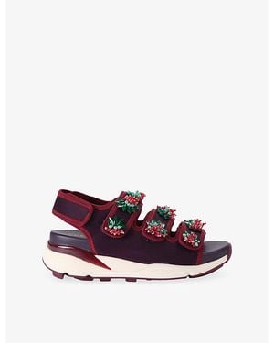Kurt Geiger Kurt Runner Fabric Sandals - Purple