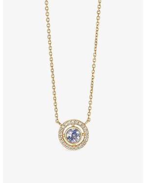 Astley Clarke December Birthstone 14Ct- Tanzanite And 0.08Ct Lab-Grown Diamond Pendant Necklace - Metallic
