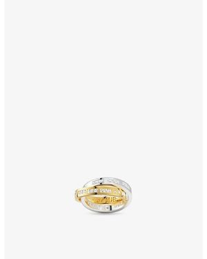 Apm Monaco Amour Love 18Ct- Plated Alloy And Cubic Zirconia Ring - Metallic