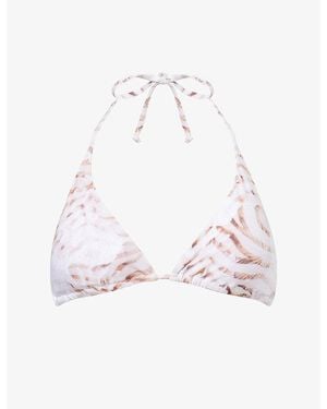 Gracejacob Coconut Triangle Bikini Top - White