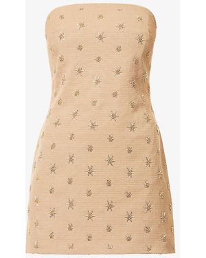 Bec & Bridge Sunseeker Strapless Stretch-Woven Mini Dress - Natural