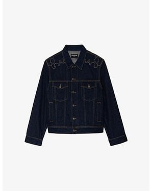 Zadig & Voltaire Bases Western-Stitch Denim Jacket - Blue