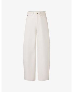 Soeur Gaspard Balloon-Leg High-Rise Jeans - White
