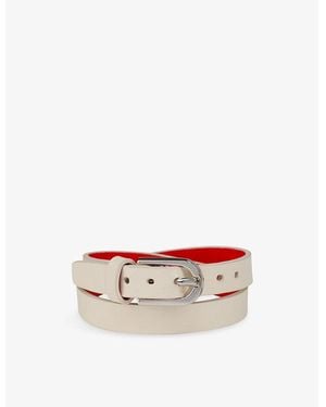 Christian Louboutin Bettina Doubled Leather Bracelet - White
