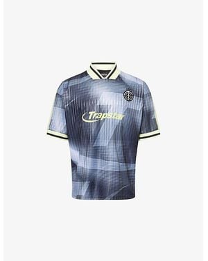 Trapstar Hyperdrive Graphic-Print Woven Top - Blue