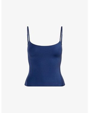 lululemon Wundermost Ultra-Soft Nulu Spaghetti-Strap Adjustable Jersey Cami Top - Blue