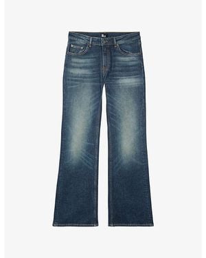 The Kooples Flared-Leg Low-Rise Denim Jeans - Blue