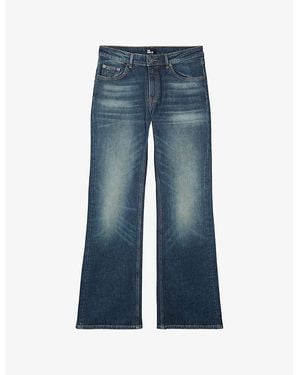 The Kooples Flared-Leg Low-Rise Denim Jeans - Blue
