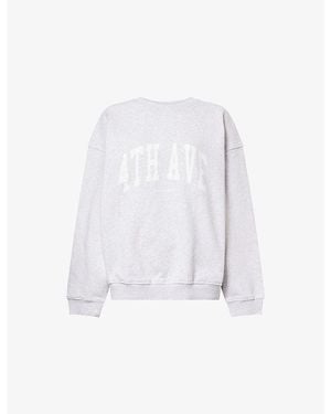 4th & Reckless Avenue Oversized Cotton-Jersey Sweatshirt - White
