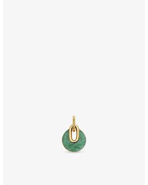 Monica Vinader Kate Young Gemstone 18Ct Vermeil And Aventurine Gemstone Pendant Charm - Green