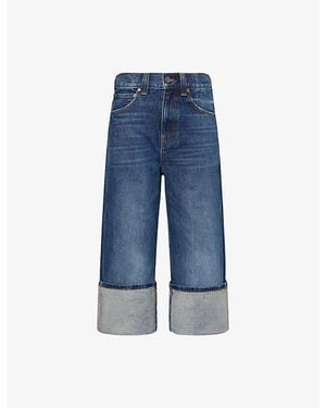 KHAITE Boyle Cropped Denim Jeans - Blue