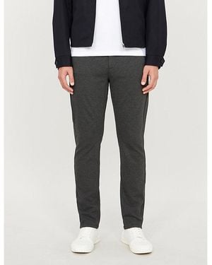 PAIGE Stafford Slim-fit Tapered-leg Stretch-jersey Pants - Black
