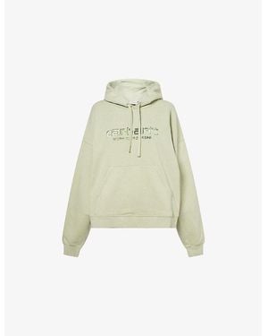 Carhartt Solar Chrome Logo-Print Cotton-Jersey Hoody - Green