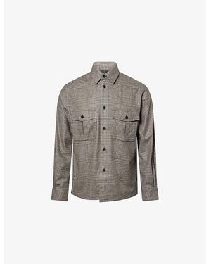 dunhill Super 170S Glen-Check Wool And Cashmere-Blend Overshirt - Grey