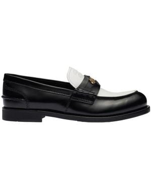 Miu Miu Leather Penny Loafers - Black