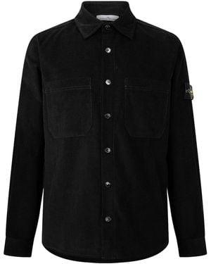 Stone Island Long-Sleeve Button-Front Shirt - Black