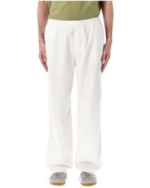 Stussy Elastic Waist Casual Trousers - White