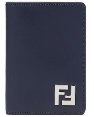 Fendi Ff Squared Card Holder - Blue
