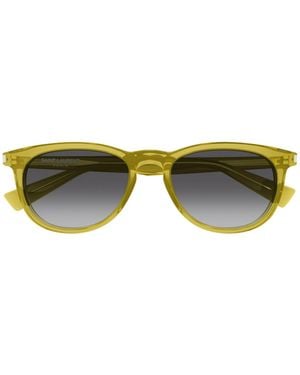 Saint Laurent Eyewear Oval-Frame Sunglasses - Yellow