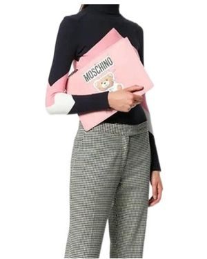 Moschino Teddy Bear Pin Pattern Large Clutch - Multicolour