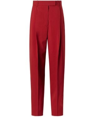 Rohe Daria Pleated Wool Pants - Red