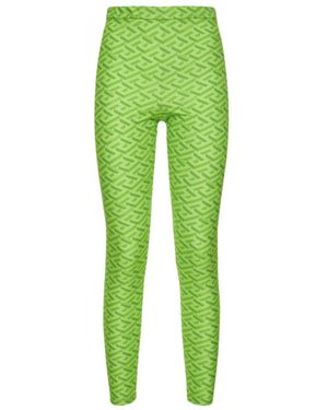 Versace Logo Leggings - Green