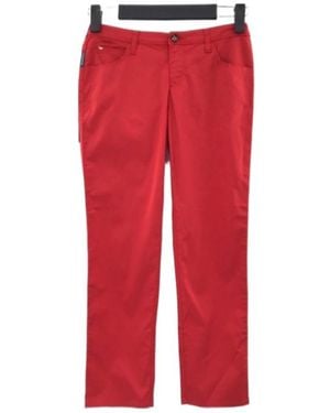 Armani Jeans Logo Denim Pants - Red