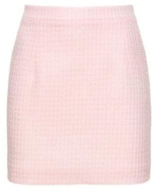 Alessandra Rich Sequined Tweed Skirt - Pink