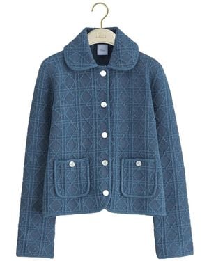 Dior Macrocannage Regular-Fit Jacket - Blue