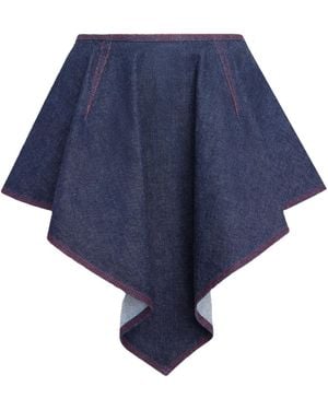 Alaïa Denim Asymmetrical Skirt - Blue