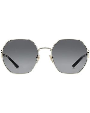 Gucci Oval Frame Sunglasses - Metallic