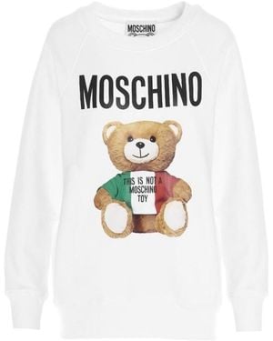 Moschino Teddy Bear Logo Sweatshirt - White