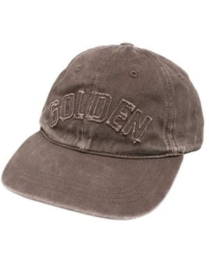 Golden Goose Distressed-Effect Baseball Cap - Brown