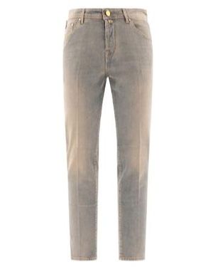 Jacob Cohen Straight-Leg Logo Patch Jeans - Grey