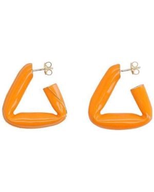 Bottega Veneta Logo Earring - Orange