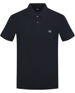 C.P. Company Logo Patch Polo Shirt - Black