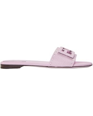 Fendi Breathable Flat-Bottomed Flip-Flops - Pink