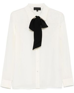 Nili Lotan Bow-Detail Silk Blouse - White