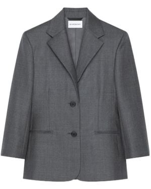 Givenchy Single-Breasted Buttoned Blazer - Grey