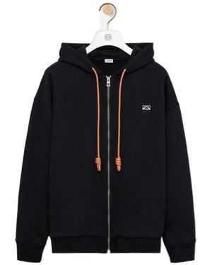 Loewe Zip-Up Hoodie - Black
