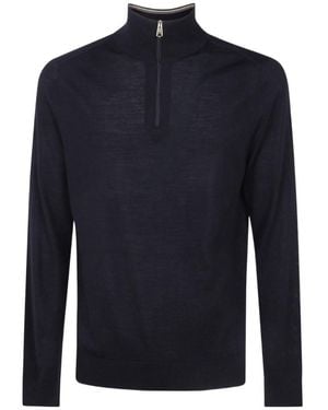 Paul Smith Zipper Collar Jumper - Blue
